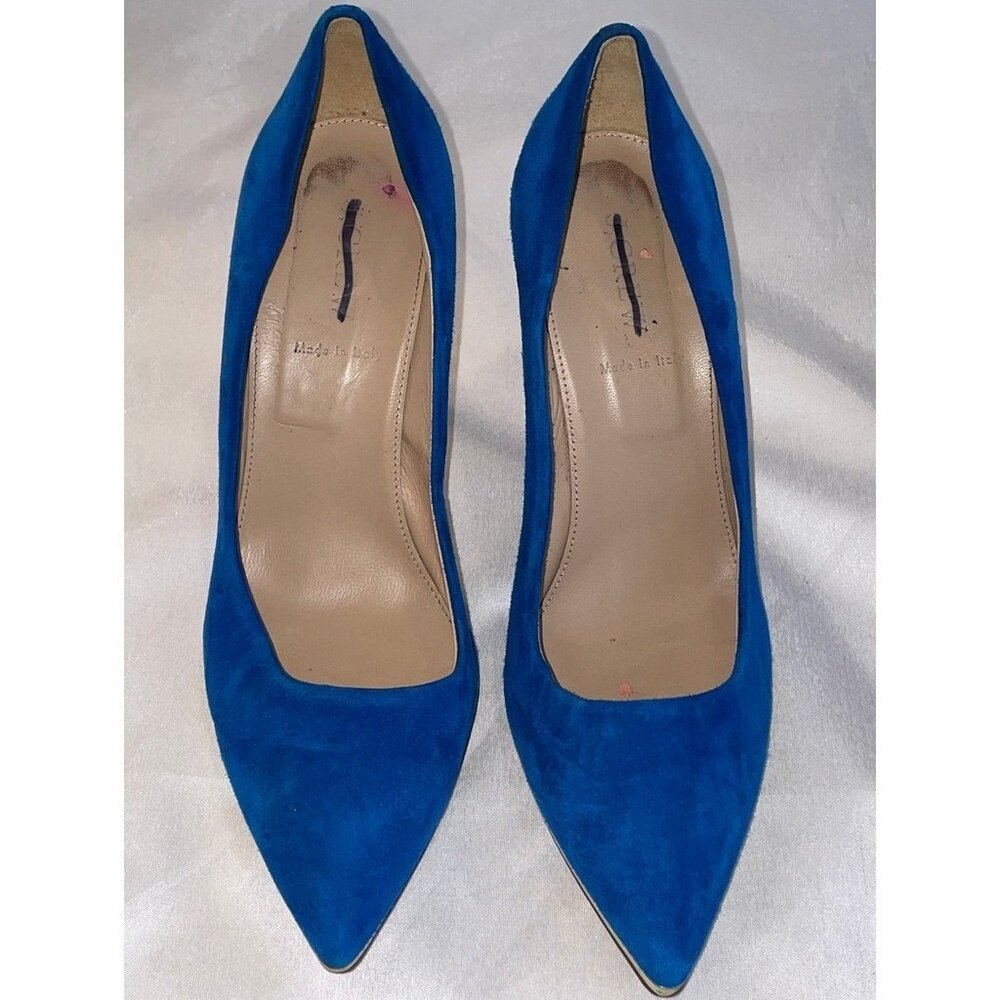 J.CREW Everly Suede Metallic-Trim Stilettos - Picture 4 of 10